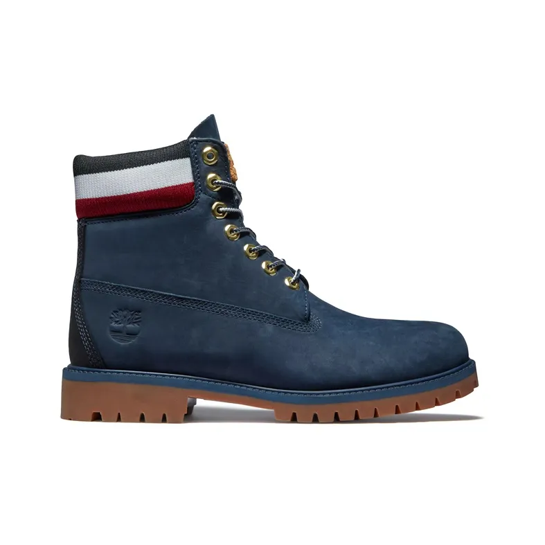 Timberland 6 Inch Heritage Cupsole Boots 'Navy Nubuck With Red'-1