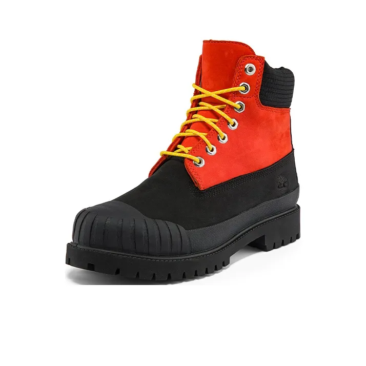 Timberland Premium 6 Inch Waterproof Boot 'Medium Orange Nubuck With Black'-2