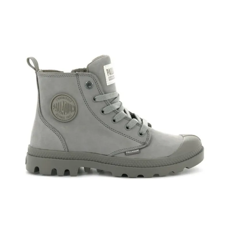 Palladium Pampa Martin Boots Women's High Top Gray-1