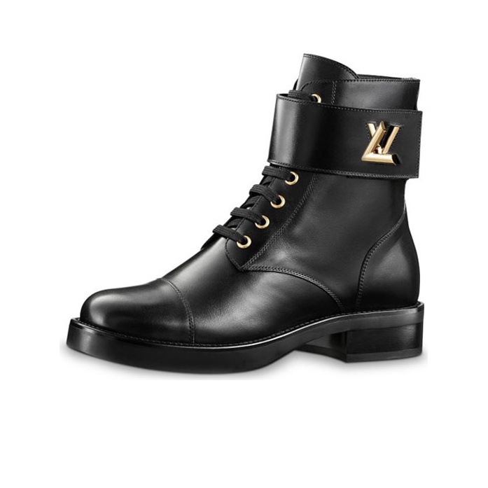 LOUIS VUITTON Lv Wonderland Small Cowhide Martin Boots Black Women s POIZON