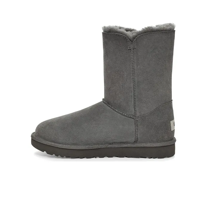 UGG Bailey Button UGG Charm Metallic Alphabet Version Fleece Lined 'Grey' Women's-0