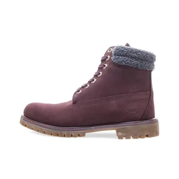 Timberland Premium 6 Inch Double Collar Waterproof 'Burgundy Nubuck'