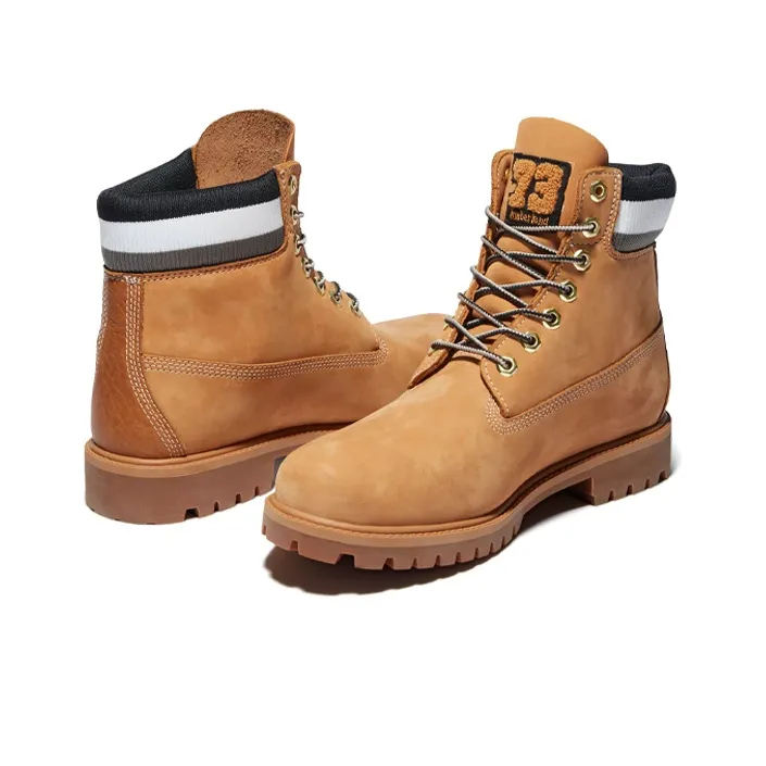 Timberland Heritage 6 Inch Waterproof Boot 'Wheat Nubuck With Black'-4