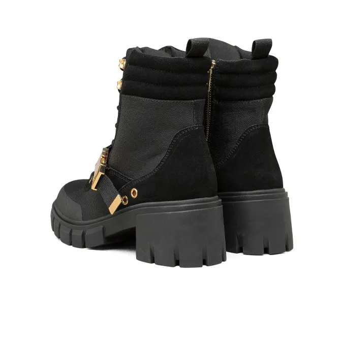 Skechers Top Notch Martin Boots Women's High Top Black/Gold-3