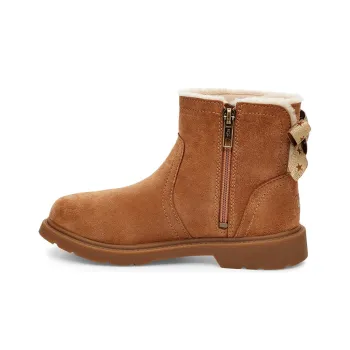UGG Lynde Short Snow Boots Chestnut Brown Teenagers