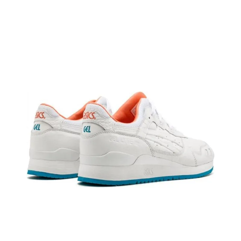 Asics Gel Lyte 3 Breathable Abrasion Resistant Slip Resistant Low Top Running Shoes Men's White Blue Orange-1