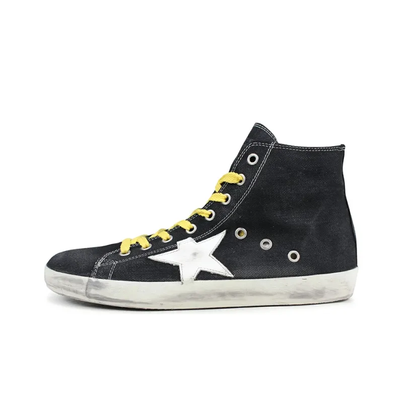 Golden Goose Francy Canvas Shoes Men High-Top Black-0