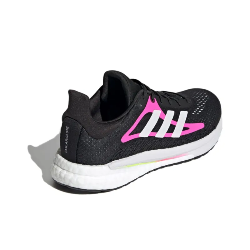 Adidas Solar Glide Anti-Slip And Wear-Resistant Breathable Low-Top Running Shoes Women's Black Pink Silver-3