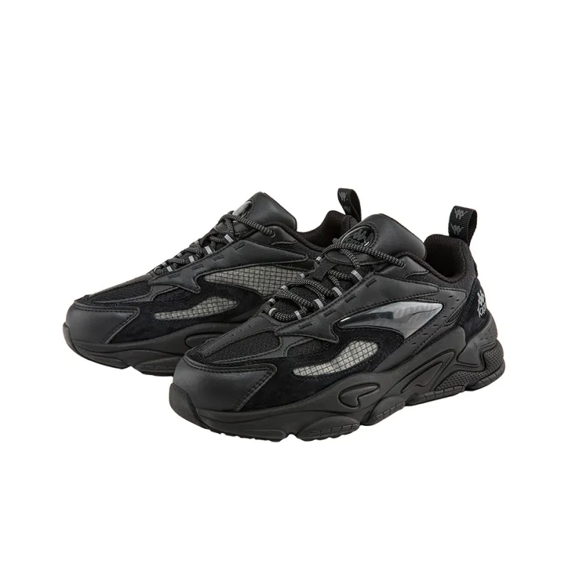 Kappa Wear Resistant Coverage Low Top Casual Shoes Unisex Black-3