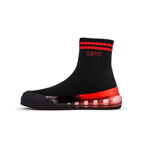 Shoes53045 Sock’Air Stylish Skateboarding Shoes Unisex Black