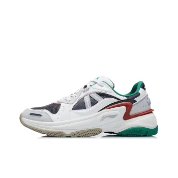 LiNing Broken Generation Reflective Support Low Top Running Shoes Men's Gray White Red Stable Multicolor Sports