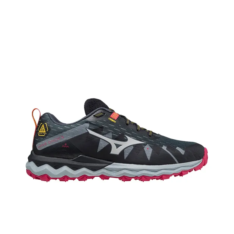 Mizuno Wave Daichi 6 Abrasion Resistant Low Top Running Shoes Women's Black Red-1