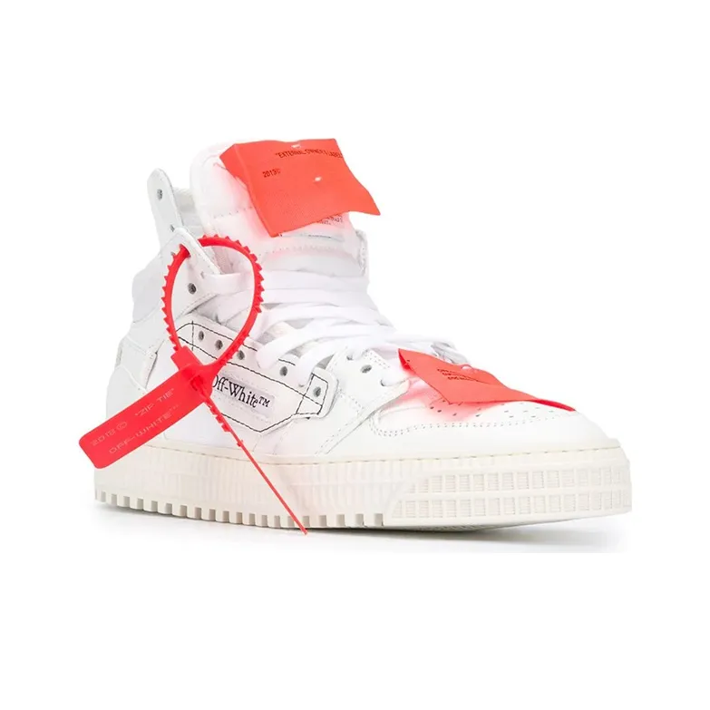 OFF WHITE Off Court Skateboard Shoes Women's High Top White-2