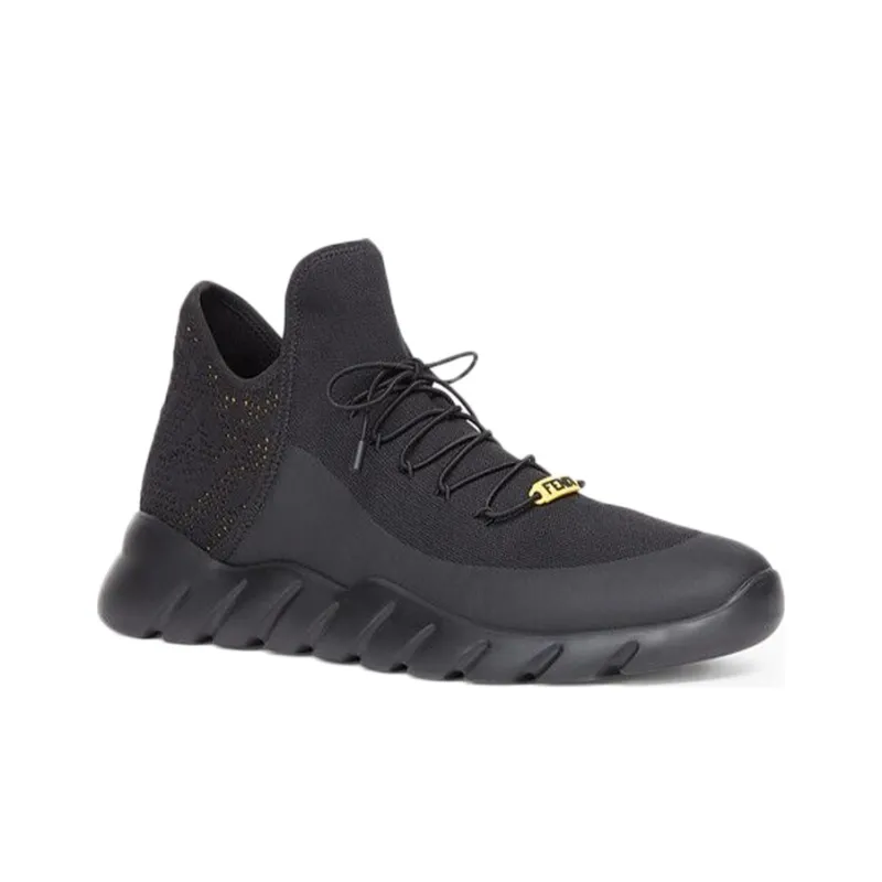 FENDI Casual Shoes Men Mid Top Black-1