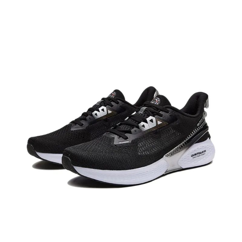 361° Flying Wing Slip Resistant Low Top Running Shoes Men's Obsidian Black-1