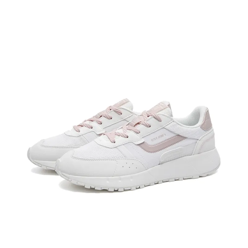 XTEP Casual Shoes Women's Low Top Sail White/Light Porcelain Pink-1