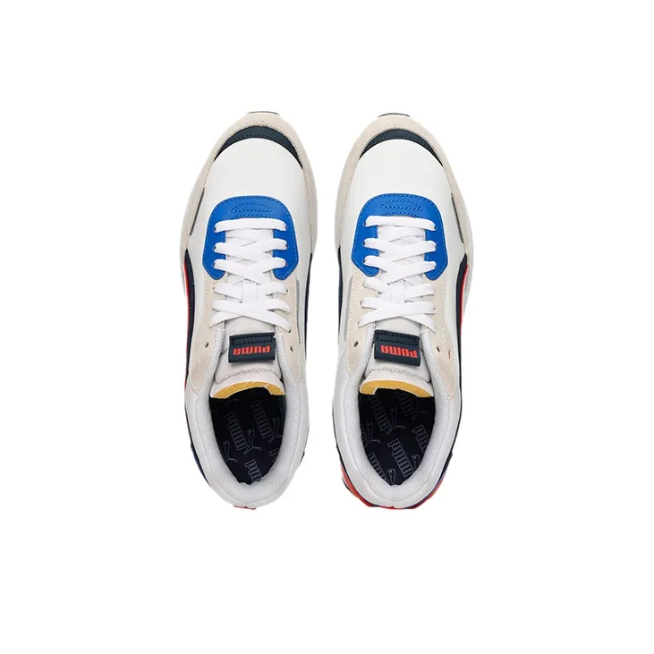 PUMA City Rider Wear-Resistant Slip-Resistant Cushioning Low-Top Casual Shoes Unisex Gray White Blue-2