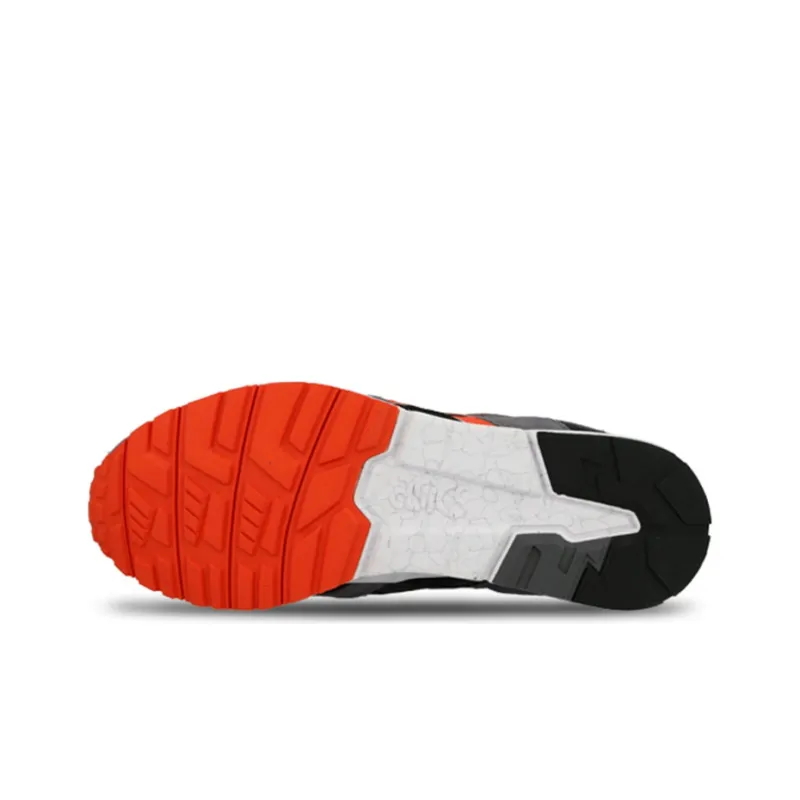 Asics Gel-Lyte V V Anti-Slip Wear-Resistant Low-Top Running Shoes Men's Gray Orange-4