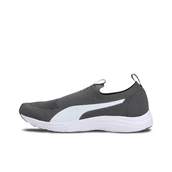 PUMA Lucifer Knit Lightweight Low-Top Running Shoes Men's Gray White