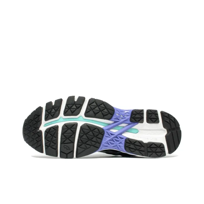 Asics Gel-Kayano 22 Durable Breathable Low-Top Running Shoes Women's Black Silver Blue-4
