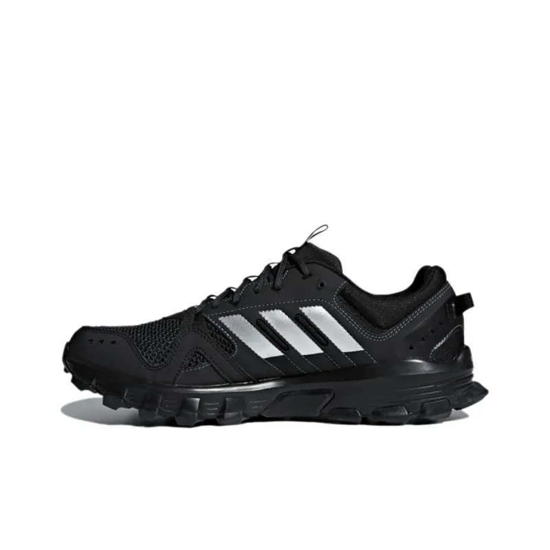 Adidas Neo Rockadia Trail Slip-Resistant Low-Top Running Shoes Men's Black White-0