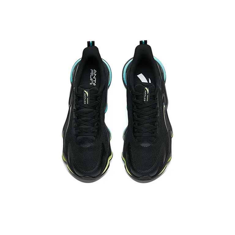 Anta Running Collection Cushioning Anti Slip Wear Resistant Breathability Low Top Running Shoes Men's Black-2