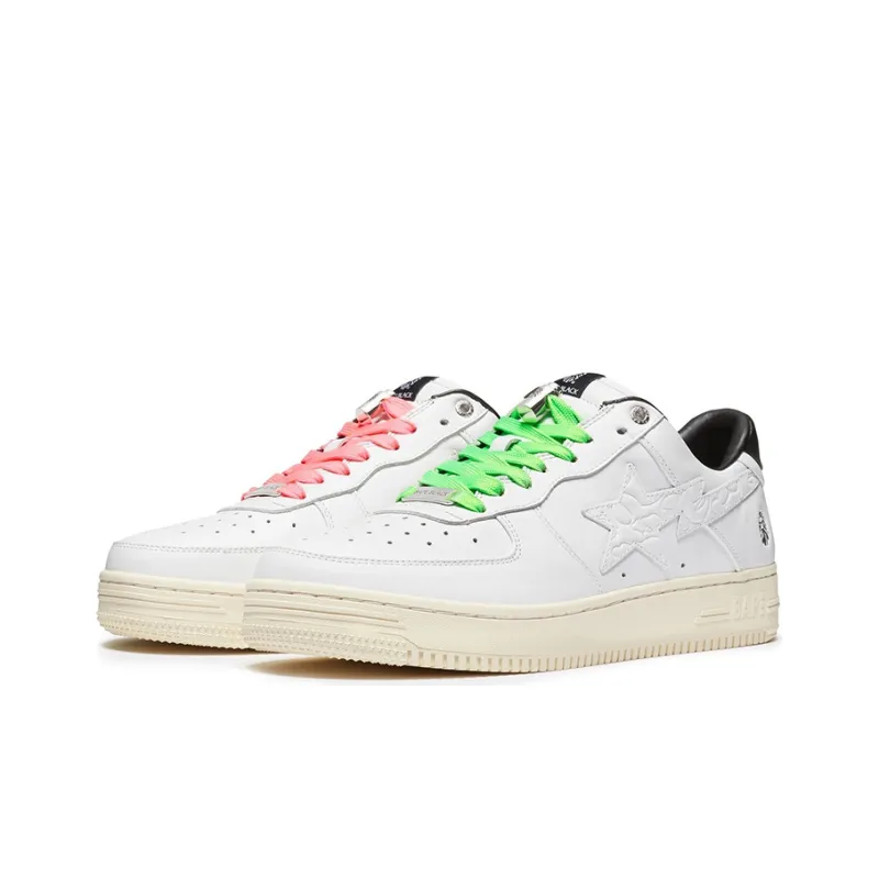 A BATHING APE STA Stylish Skateboarding Shoes Men's White-1
