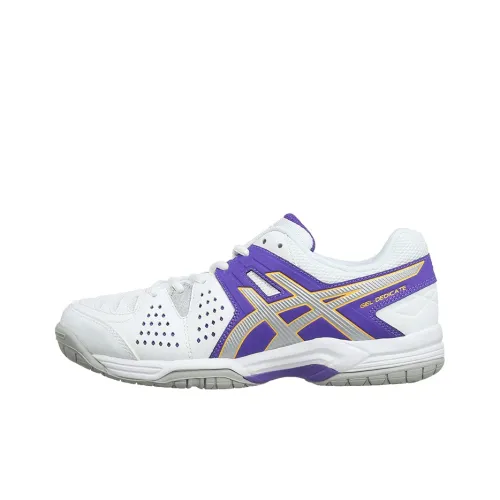 Asics Gel-Dedicate 4 Running Shoes Women's Low-Top White/Purple