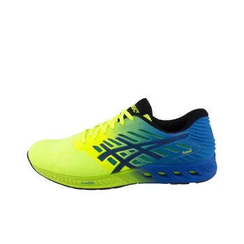 Asics Fuze Breathable Wear-Resistant Slip-Resistant Low-Top Running Shoes Men's Neon Yellow Blue