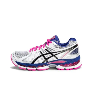 Asics GEL-Nimbus 15 Wear-Resistant Low-Top Running Shoes Women's Silver White Blue Pink