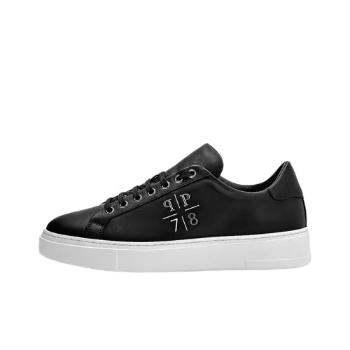 PHILIPP PLEIN Skateboard Shoes Men Low-Top Black/White