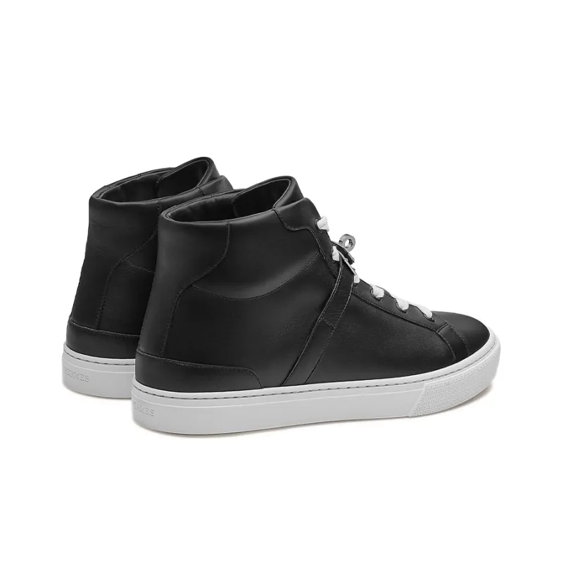 HERMES Daydream High Top Skateboard Shoes Men's Black-3