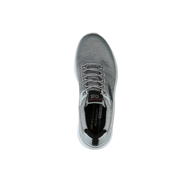 Skechers Relaxed Fit D'lux Walker Low-Top Running Shoes Men's Gray White-2