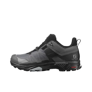 SALOMON X Ultra 4 GTX Cushioning Abrasion Resistant Coverage Support Balance Low Top Hiking Shoes Men's Iron Gray