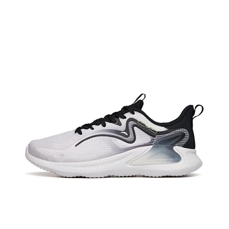Anta Cushioning Breathable Lightweight Wear-Resistant Slip-Resistant Low-Top Running Shoes Men's Light Silver Gray-0