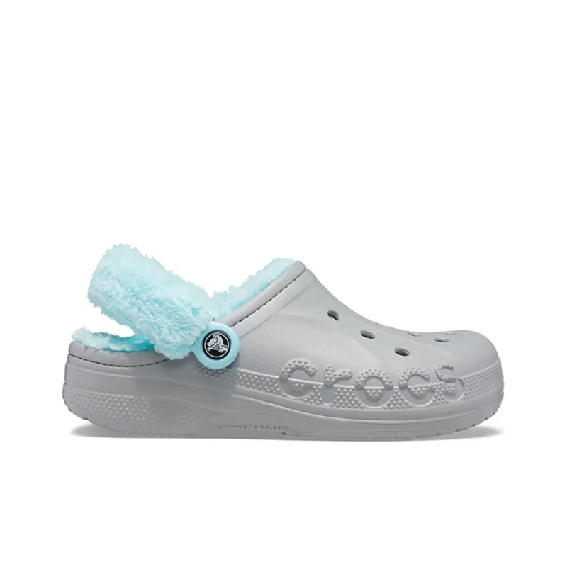 Crocs Classic Clog Stay Warm Fleece Lined Shoe Unisex Gray Blue-1