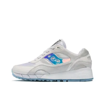 Saucony Shadow 6000 Cushioning Anti Slip Wear Resistant Breathability Low Top Casual Running Shoes Women's White Gray