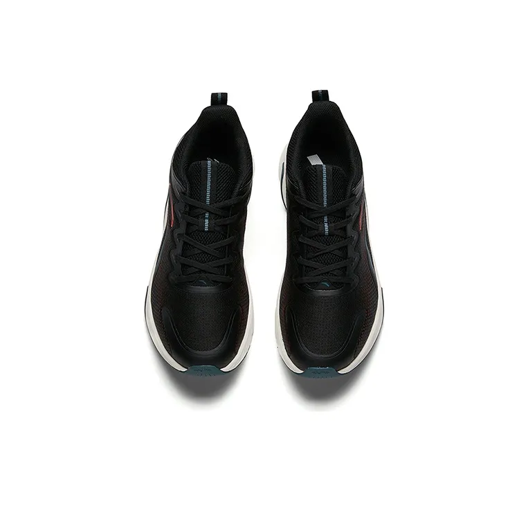 Anta Running Collection Cushioned Slip-Resistant Abrasion-Resistant Low-Top Running Shoes Men's Black White-2