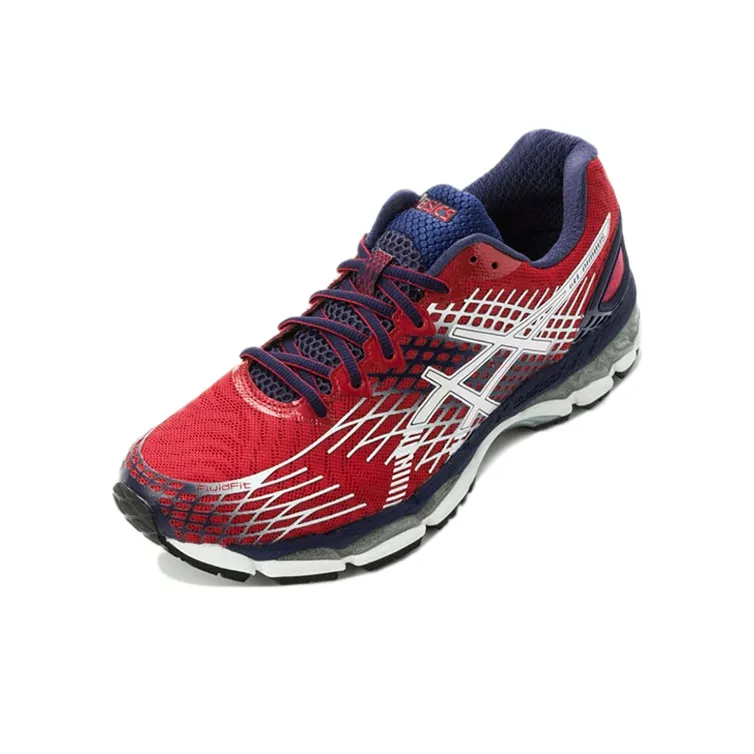 Asics GEL Nimbus 17 Abrasion Resistant Low Top Running Shoes Men's Red Blue-2