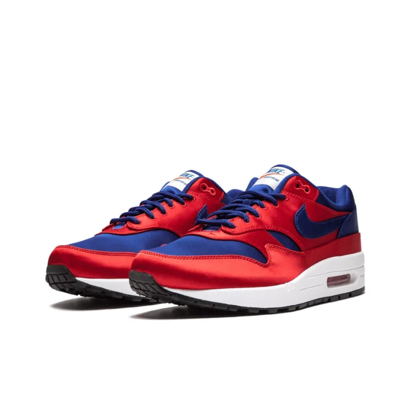 Nike Air Max 1 Satin University Red Deep Royal Blue-2