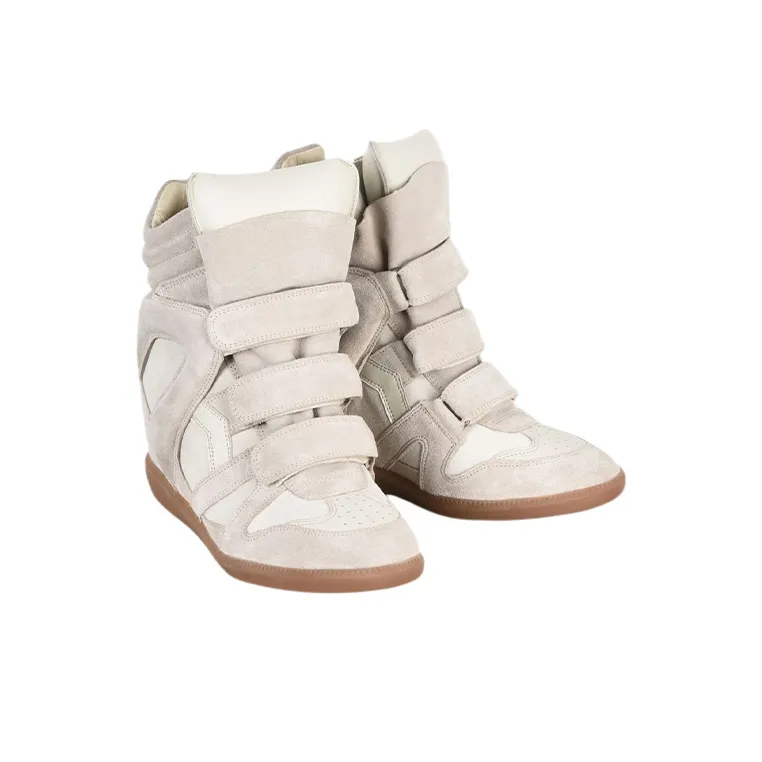 ISABEL MARANT Cushioning High Top Sports Casual Shoes Women's Beige-3