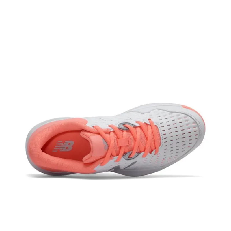 New Balance NB 696 Series Tennis Shoes Women's Low-Top White/Orange/Silver-2