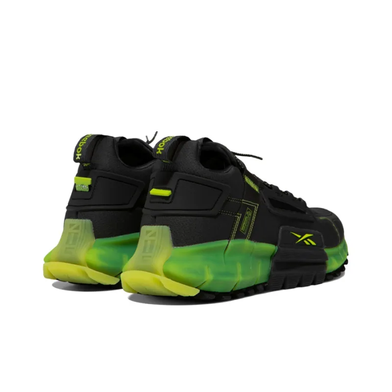 Reebok Zig Kinetica Casual Shoes Unisex Low-Top Black/Moss Green-3