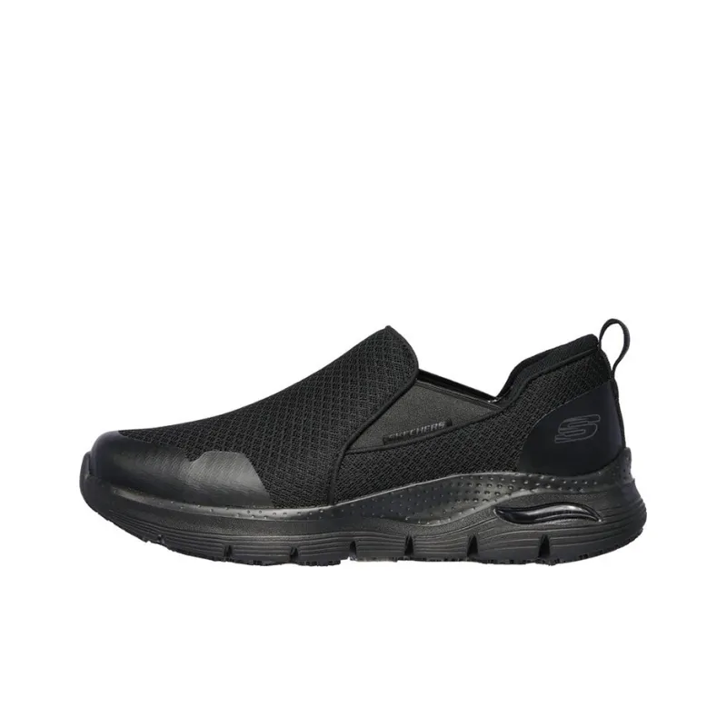 Skechers ARCH FIT SR -Tineid Cushioning Anti-Slip And Wear-Resistant Low-Top Casual Shoes Men's Black-0