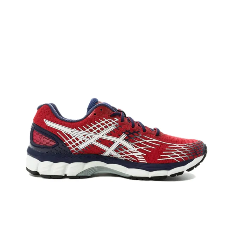 Asics GEL Nimbus 17 Abrasion Resistant Low Top Running Shoes Men's Red Blue-1