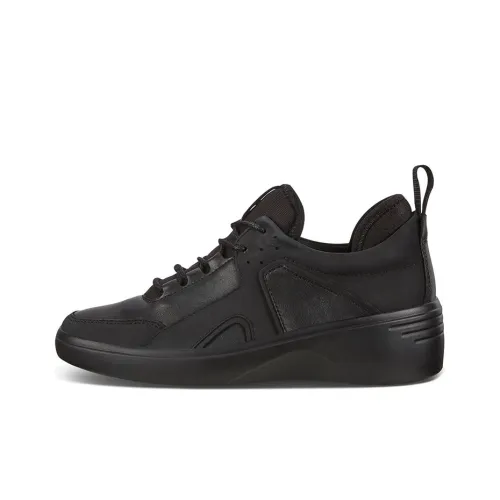 Ecco Soft 7 Wedge Stylish Skateboarding Shoes Women's Black
