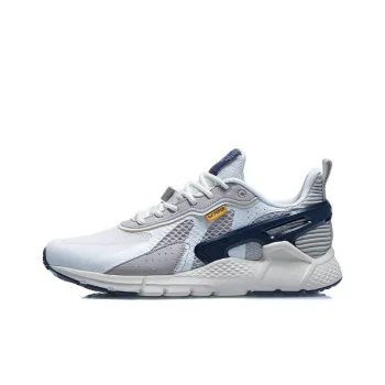 LiNing Mafia Anti Slip Wear Resistant Low Top Running Shoes Men's Gray White