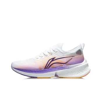 LiNing Feidian Discovery Dopamine Dressing Low Top Running Shoes Women's White Purple