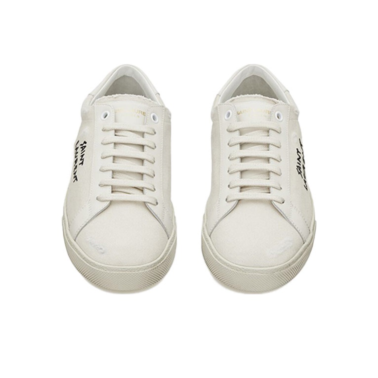 SAINT LAURENT Court Classic SL/06 Low Distressed Cream