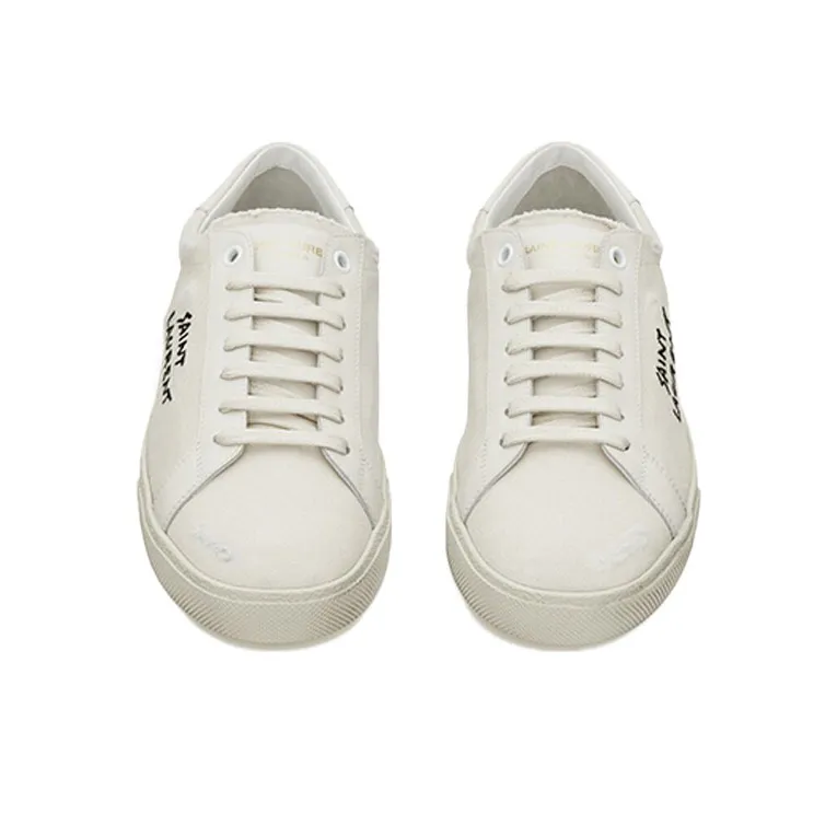 SAINT LAURENT Court Classic SL/06 Low Distressed Cream-3